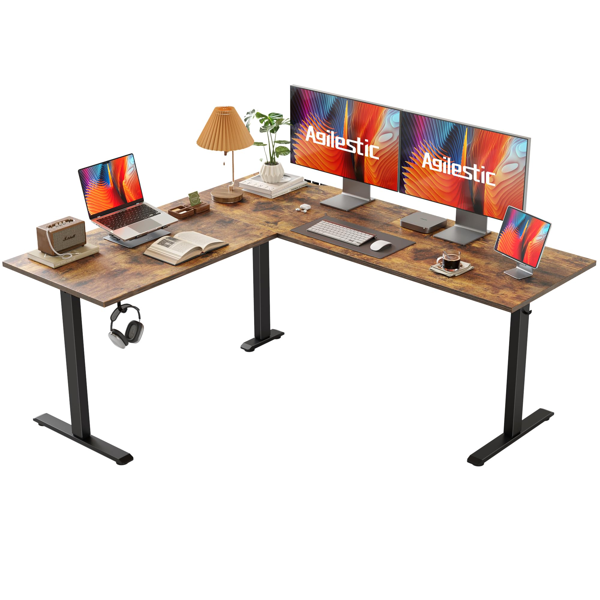 Amazon.com: Agilestic L Shaped Standing Desk 63 x 55 inch